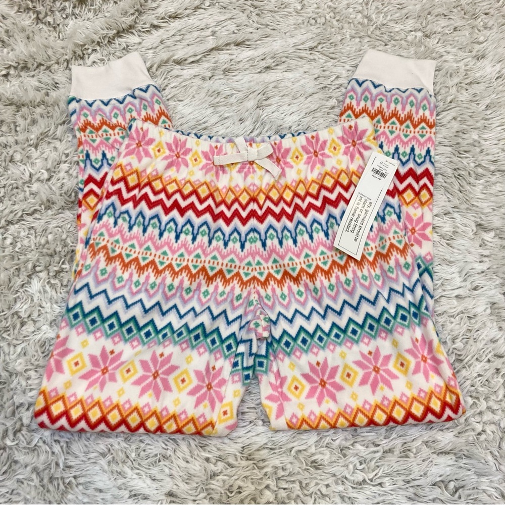 NWT Girls Old Navy Colorful Fleece Jogger Pants Size XL 14 - 16